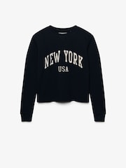 Mornarica Plavo - Superdry Athletic Essentials Grafički vrh dugih rukava - Slika 6 od 7