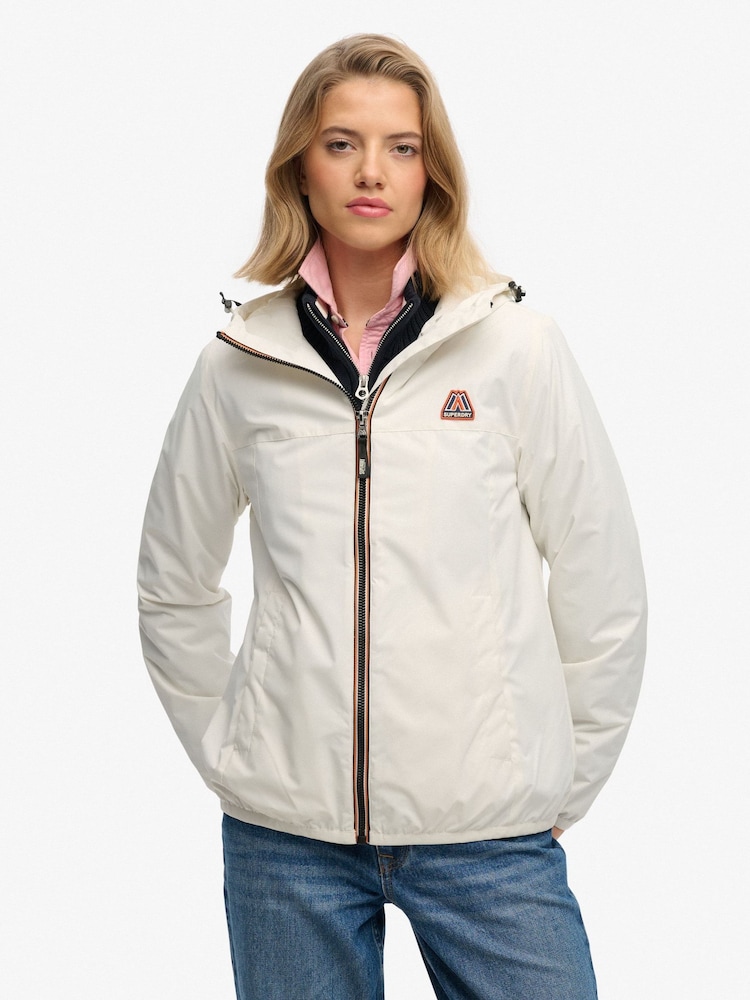 Superdry White Essential Tri Windbreaker Jacket - Image 1 of 7