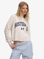 Neutralna boja - Superdry Athletic Essentials Grafički vrh dugih rukava - Slika 1 od 7