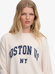 Neutralna boja - Superdry Athletic Essentials Grafički vrh dugih rukava - Slika 5 od 7