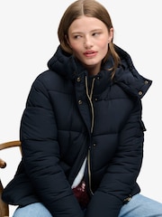 Superdry Blue Premium Ripstop Hooded Puffer Jacket - Image 6 of 8