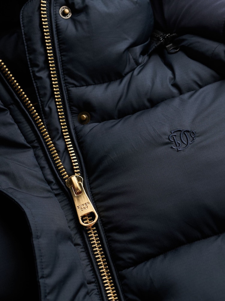 Superdry Blue Premium Ripstop Hooded Puffer Jacket - Image 8 of 8