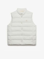 Superdry White Entry Padded Snap Gilet - Image 7 of 8