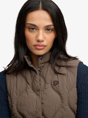 Superdry Green Onion Quilt Crinkle Snap Gilet - Image 5 of 6