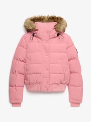 Superdry Pink Everest Hooded Bomber Jacket - Image 7 of 7