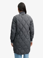 Superdry Black Long Onion Quilt Liner Jacket - Image 2 of 6
