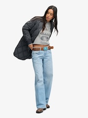 Superdry Black Long Onion Quilt Liner Jacket - Image 4 of 6