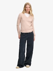 Rosa - Suéter Cuello de pico lavado Superdry - Imagen 2 de 7