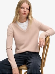 Rosa - Suéter Cuello de pico lavado Superdry - Imagen 4 de 7