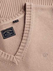 Rosa - Suéter Cuello de pico lavado Superdry - Imagen 7 de 7