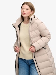 Ruskea - Superdry City Longline -mikrokuitutakki - Kuva 5 / 8
