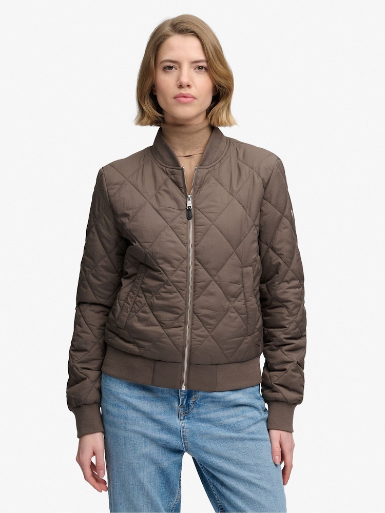 Superdry Brown Liner Bomber Jacket - Image 1 of 8 Superdry Brown Liner Bomber Jacket - Image 1 of 8