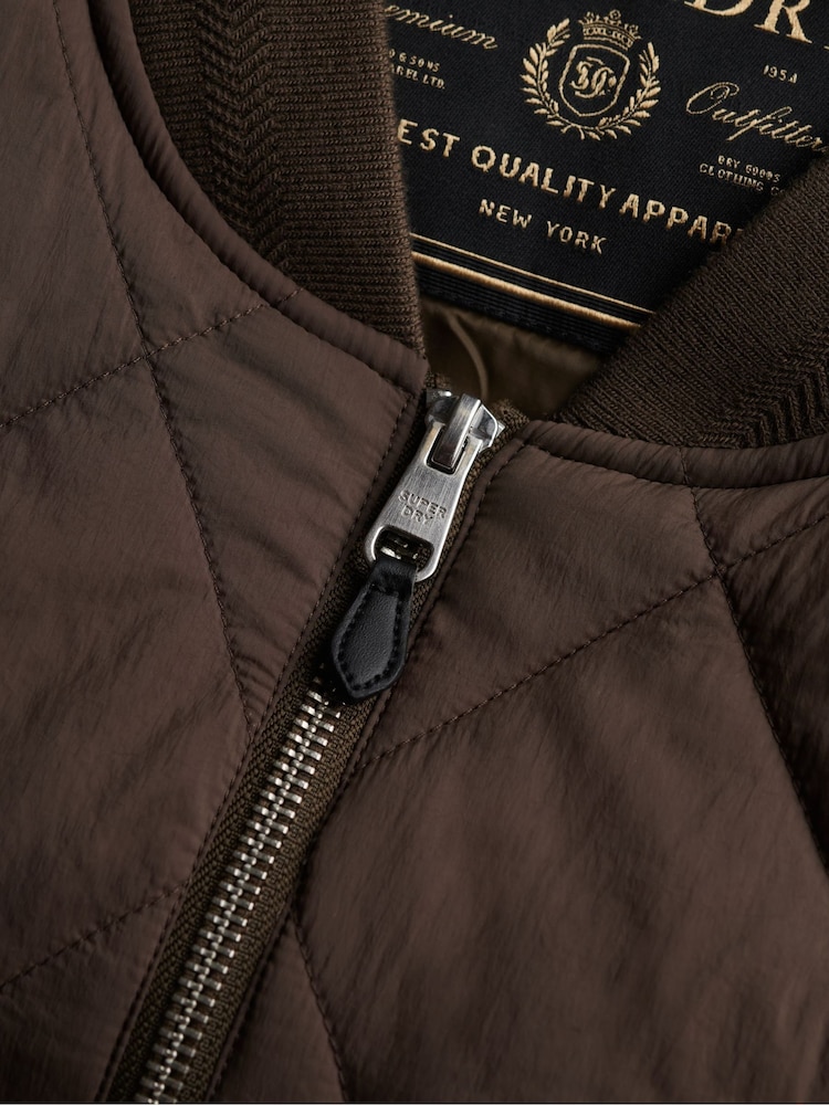 Superdry Brown Liner Bomber Jacket - Image 8 of 8 Superdry Brown Liner Bomber Jacket - Image 8 of 8