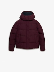 Superdry Purple Premium Hood Puffer Jacket - Image 6 of 7