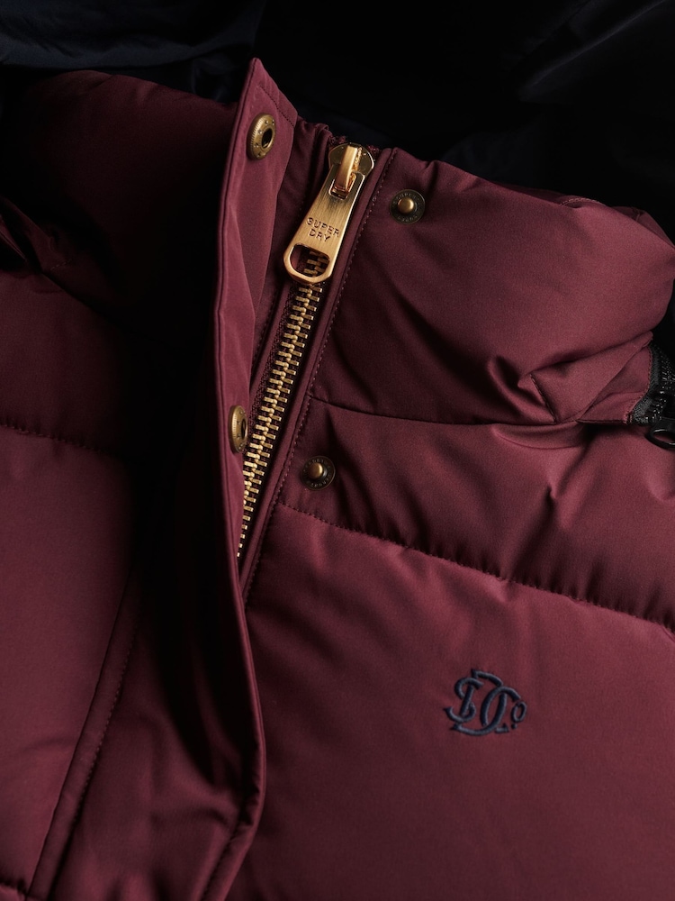 Superdry Purple Premium Hood Puffer Jacket - Image 7 of 7