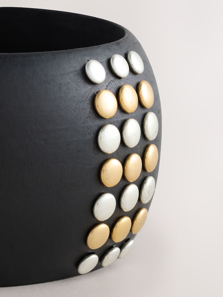 Black Wooden Studded Bangle - Image 3 of 3