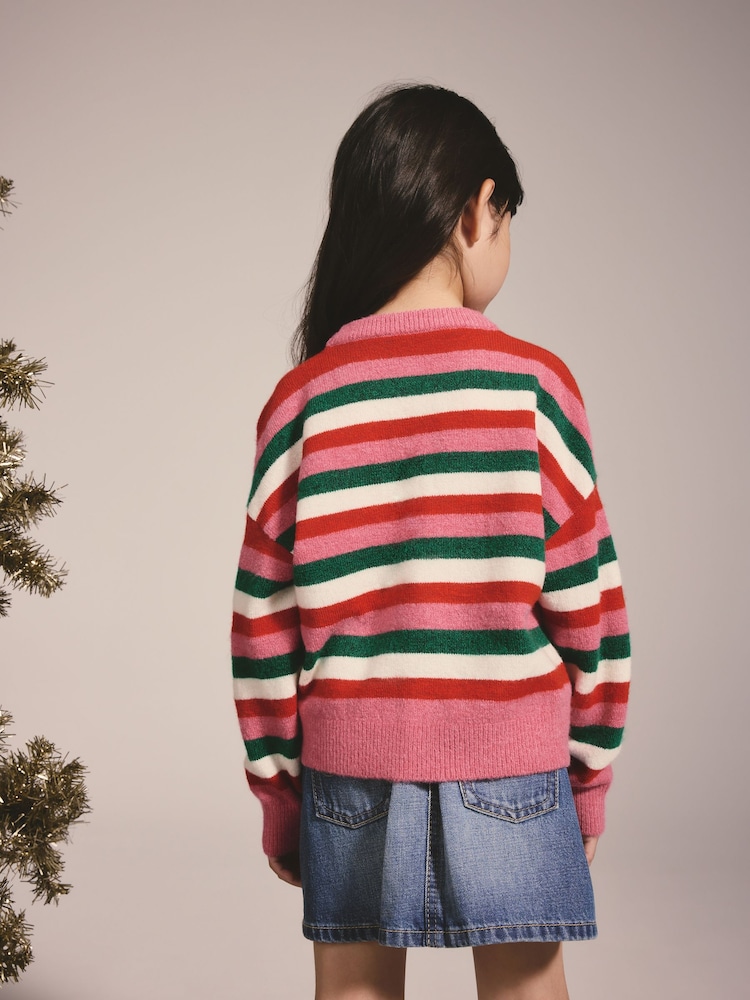 Stripe Snoopy Christmas Jumper (3-16yrs) - Image 2 of 11