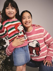 Stripe Snoopy Christmas Jumper (3-16yrs) - Image 5 of 11