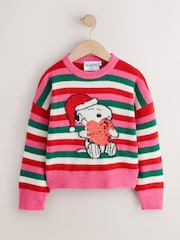 Stripe Snoopy Christmas Jumper (3-16yrs) - Image 8 of 11