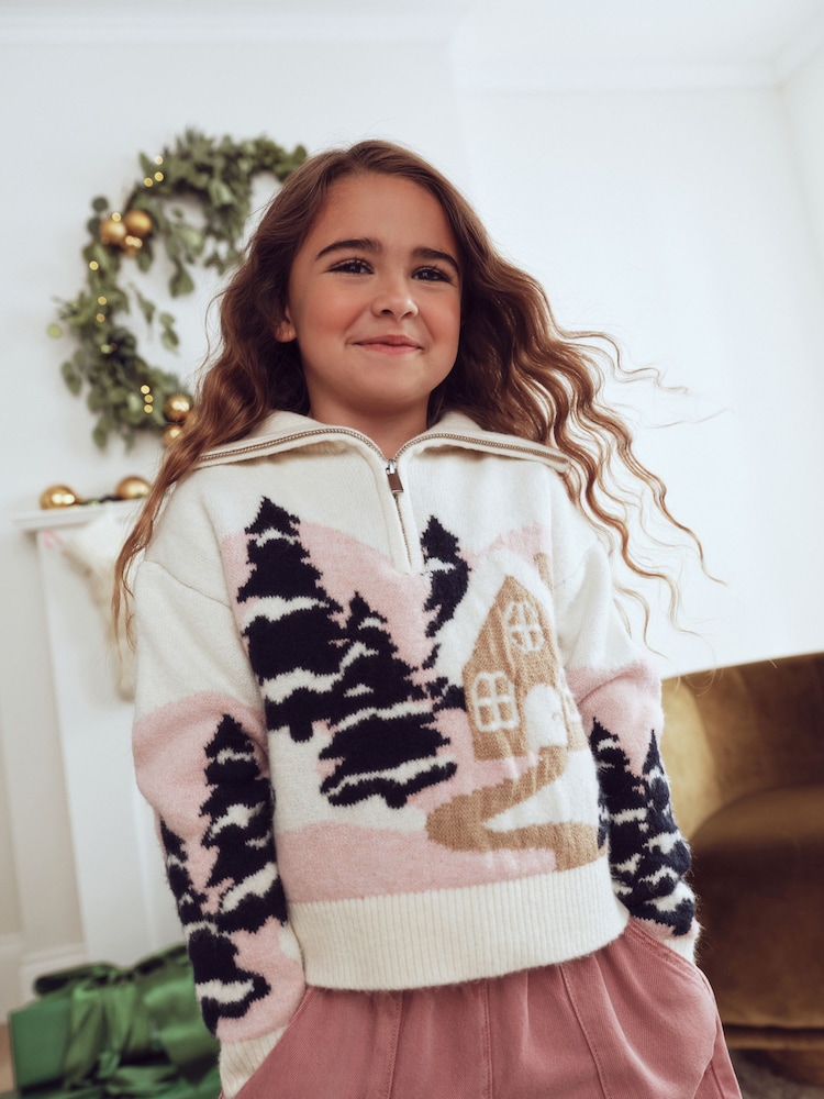 Ecru Gingerbread Christmas Jumper (3-16yrs) - Image 1 of 12