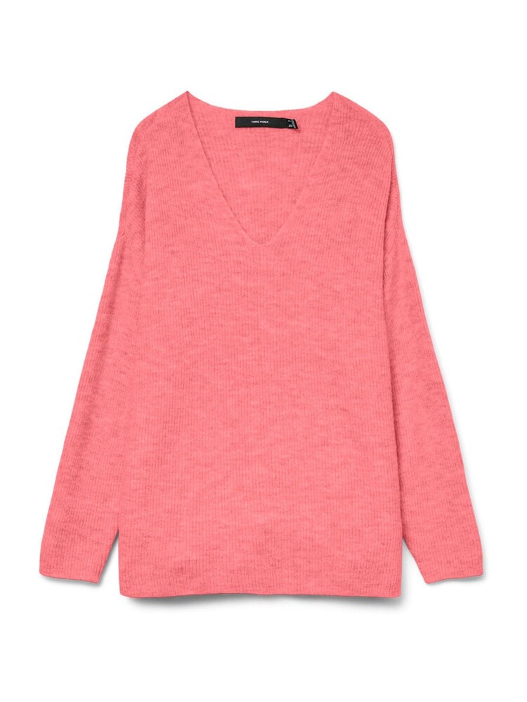 Rød - VERO MODA Myk Strikkegenser med V-hals - Bilde 5 av 5