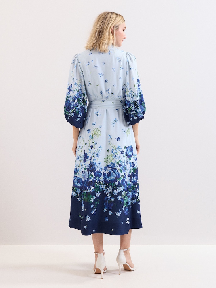 Phase Eight Blue Petite Noella Dress - Image 2 of 6