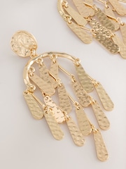 Tono dorado - Hammered Statement Chandelier Earrings - Imagen 2 de 3
