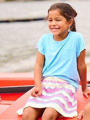 Hatley Pink Strawberry Moon Stripes Crochet Skirt - Image 1 of 4