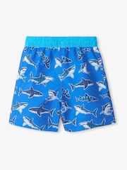 Blue Shark Print - Hatley Swim Shorts - 3এর মধ্যে 3 ছবি