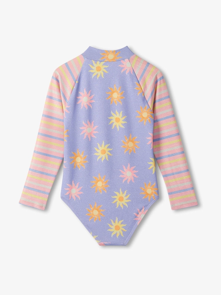 Hatley Purple Light Faded Suns Longsleeve Rashguard Swimsuit - Image 2 of 3 Hatley Purple Light Faded Suns Longsleeve Rashguard Swimsuit - Image 2 of 3