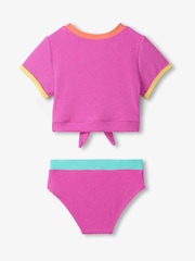 Hatley Pink Rose Violet Short Sleeve Tankini Set - תמונה 3 מתוך 3