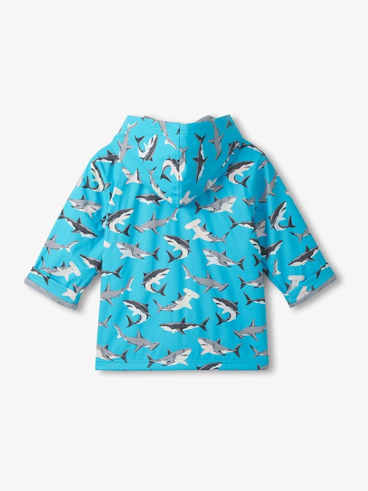 Blau - Hatley Heart Burst Colour Change Zip-Up Rain Coat - Bild 3 von 3