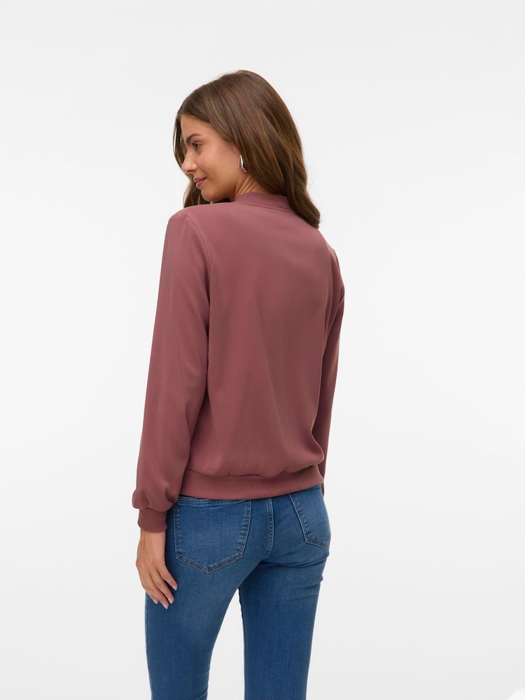 VERO MODA Pink Lightweight Bomber Jacket - Image 2 of 6