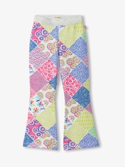 Hatley Purple Mix-Up Patch Work Stretch Bell Bottoms Trousers - Image 1 of 3