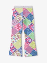 Hatley Purple Mix-Up Patch Work Stretch Bell Bottoms Trousers - Image 2 of 3