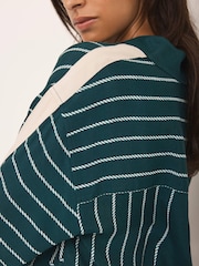 Mint Velvet Green Striped Shirt - Image 5 of 7