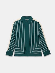 Mint Velvet Green Striped Shirt - Image 6 of 7