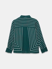 Mint Velvet Green Striped Shirt - Image 7 of 7