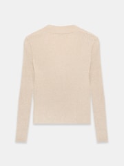 Mint Velvet Natural Twist Knit Ribbed Top - Image 6 of 6