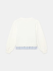 Mint Velvet White Cotton Blend Bow Detail Jumper - Image 8 of 8