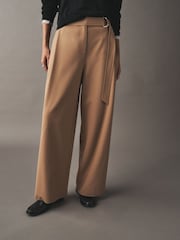 骆驼 - Belted Wide Leg Trousers - 图片2 / 4