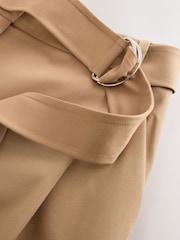 Camel Belted Wide Leg Trousers - Image 6 of 7