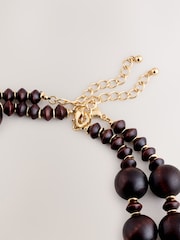 Wood 2 Layer Wooden Beaded Necklace - Image 5 of 5