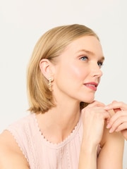 FatFace V and A Trio Flower Drop Earrings - Slika 2 od 4