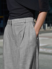 Light Grey Tailored Wide Leg Trousers - Image 5 of 8