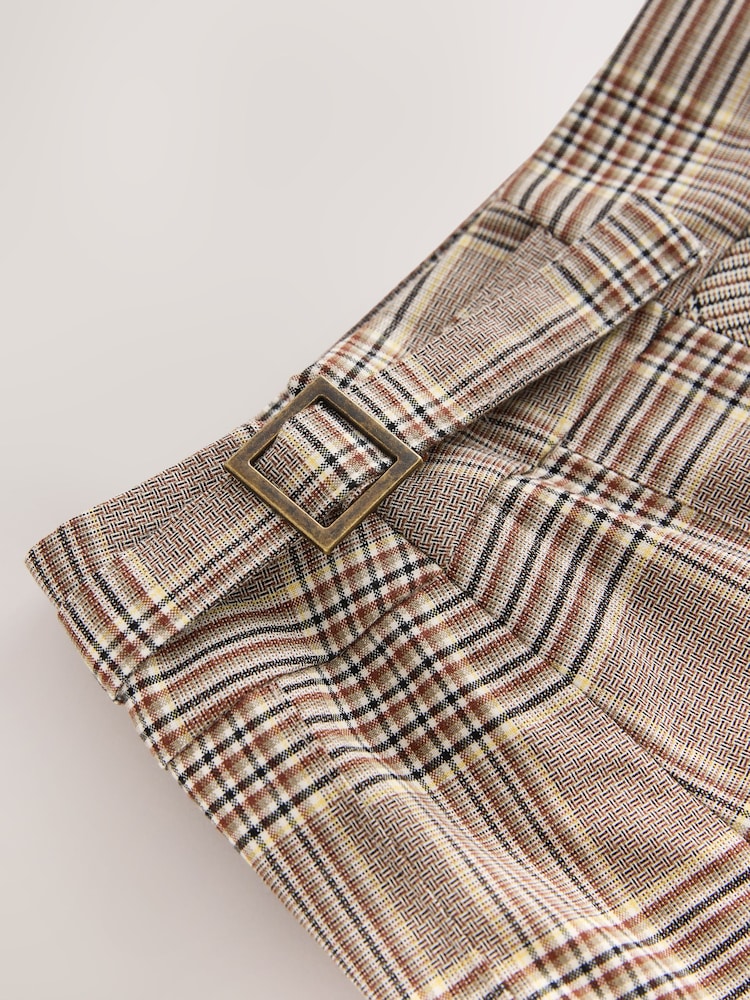Neutral Check Midi Kilt Skirt - Image 8 of 8