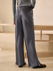 Grey N. Premium Satin Wide Leg Trousers - Image 3 of 4