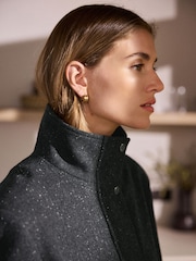 Noir - N. Premium Fleck Funnel Neck Jacket With Wool - Image 4 de 4