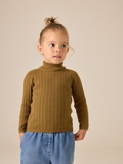 Olive Green Roll Neck Jumper (3mths-10yrs) - Image 1 of 9