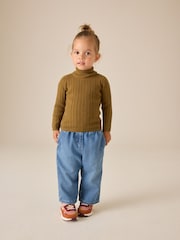 Olive Green Roll Neck Jumper (3mths-10yrs) - Image 2 of 9